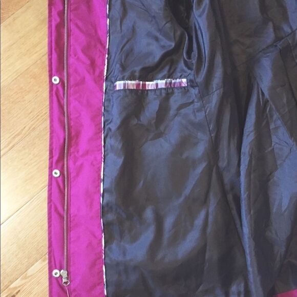 New Lands’ End Back pleated All Weather Pink Coat Womens Sz S 6/8 - Picture 5 of 10